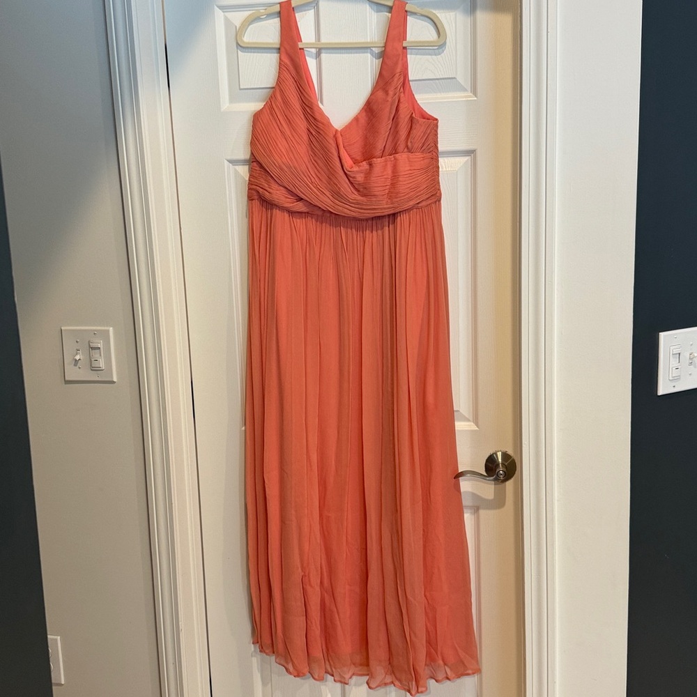 J. Crew Vibrant Coral Maxi Dress